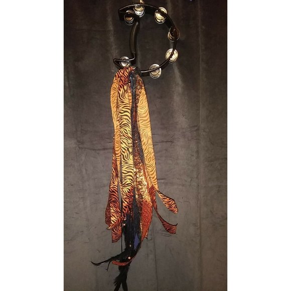 Stevie Nicks Inspired Moon Tambourine with Beads - Picture 4 of 16